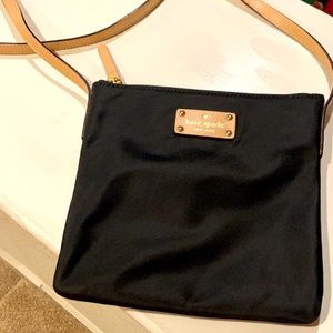 Kate Spade Crossbody Bag Black Nylon Fuchsia